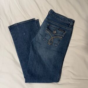 Calvin Klein Low Rise Lean Boot Cut Women’s Jeans With Flap Pocket